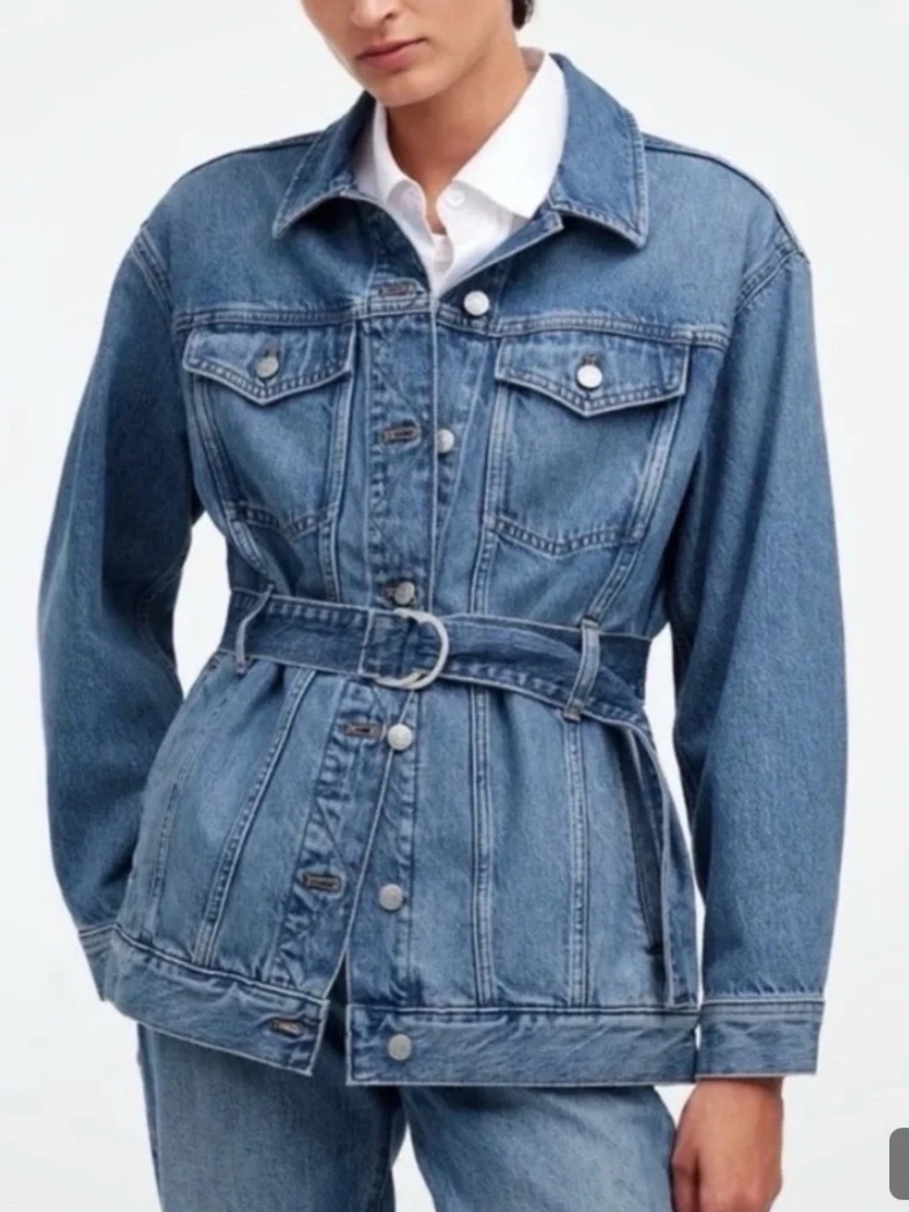 Madewell Belted Trucker Jean Jacket